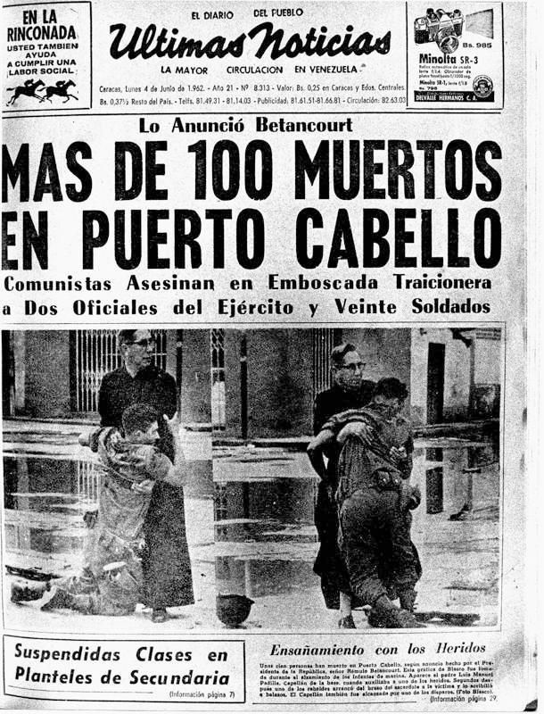 El llamado "Porteñazo" fue un  intento de golpe militar en Puerto Cabello, el 2 de junio de 1962. El padre Luis María Padilla auxilia a un subteniente del batallón Carabobo, quien fallece en sus brazos.  La foto fue tomada por Héctor Rondón, fotógrafo del diario La República. La foto fue distribuida por la Associated Press. Ese mismo año se alzó con los galardones a la Mejor Fotografía de Prensa del Año y al Reportaje Fotográfico del Año, otorgados por la organización World Press Photo, con sede en Holanda. Un año después, en junio de 1963, Rondón se convirtió en el primer latinoamericano en obtener el premio Pulitzer por su foto, que entonces fue llamada Ayuda del padre –años más tarde sería renombrada Absolución final-.