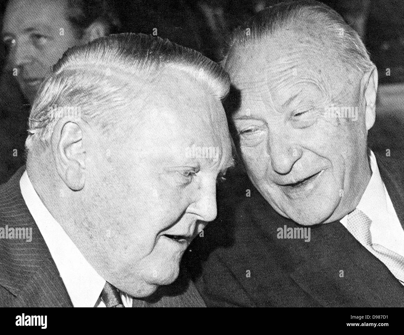 Ludwig Erhard y Konrad Adenauer