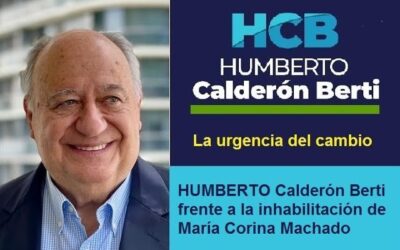 Humberto Calderón Berti frente a la inhabilitación de María Corina Machado